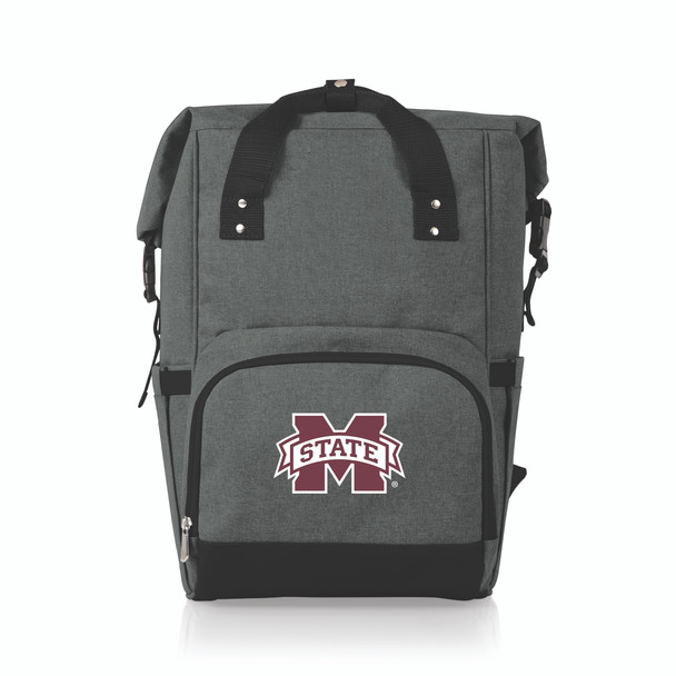 Mississippi State Bulldogs On The Go Roll-Top Cooler Backpack | Picnic Time | 616-00-105-386-0 Mississippi State Bulldogs On The Go Roll-Top Cooler Backpack | Picnic Time | 616-00-105-386-0