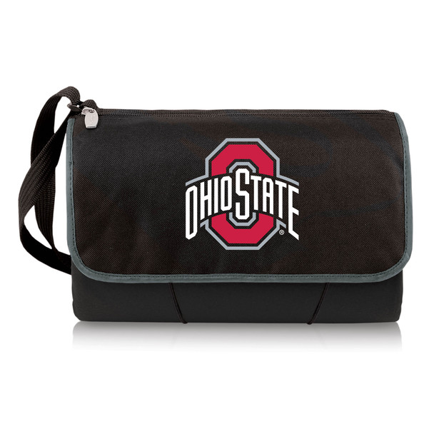 Ohio State Buckeyes Outdoor Picnic Blanket and Tote - Black | Picnic Time | 820-00-175-444-0
