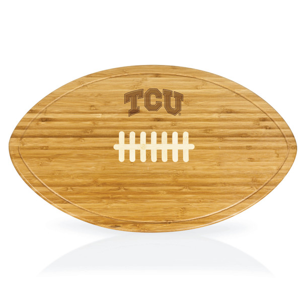TCU Horned Frogs XL Kickoff Cutting Board & Serving Tray | Picnic Time | 908-00-505-843-0 TCU Horned Frogs XL Kickoff Cutting Board & Serving Tray | Picnic Time | 908-00-505-843-0