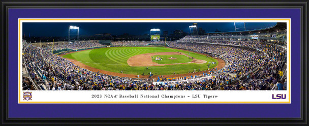 LSU Tigers 2023 College World Series Champions Deluxe Matted Frame | Blakeway | CWS23LSUD
