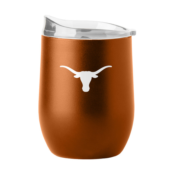 Texas Longhorns 16 oz. Flipside Powder Coat Curved Beverage Tumbler | Logo Brands | LGC218-S16PB-34