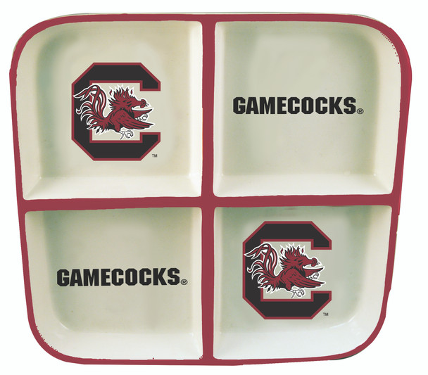 South Carolina Gamecocks 4 Section Square Tray  | Memory Company | COL-USC-2408