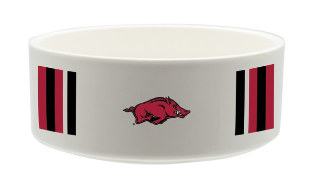 Arkansas Razorbacks Ceramic Pet Bowl | Memory Company | COL-ARK-2822-121-SB Arkansas Razorbacks Ceramic Pet Bowl | Memory Company | COL-ARK-2822-121-SB