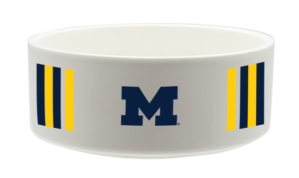 Michigan Wolverines Ceramic Pet Bowl | Memory Company | COL-MH-2822-121-SB Michigan Wolverines Ceramic Pet Bowl | Memory Company | COL-MH-2822-121-SB
