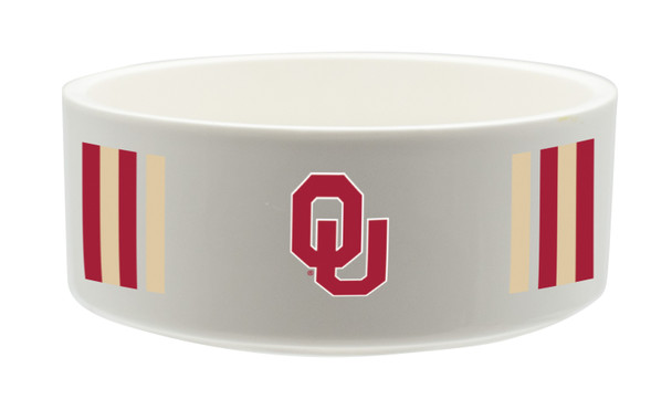 Oklahoma Sooners Ceramic Pet Bowl | Memory Company | COL-OK-2822-121-SB Oklahoma Sooners Ceramic Pet Bowl | Memory Company | COL-OK-2822-121-SB