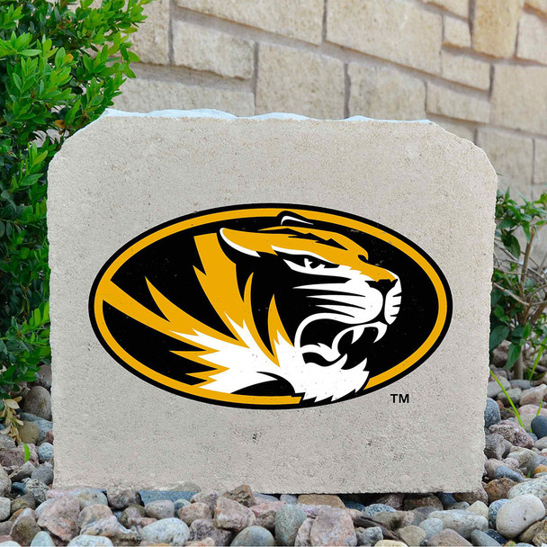 Missouri Tigers Decorative Stone Tiger in Oval - Medium | Stoneworx2 | MIZZOU-11
