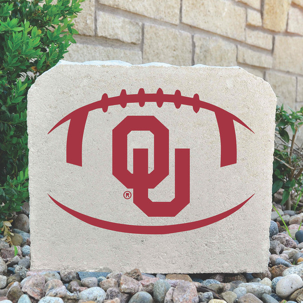 Oklahoma Sooners Decorative Stone Football - Medium | Stoneworx | OU-10 Oklahoma Sooners Decorative Stone Football - Medium | Stoneworx | OU-10