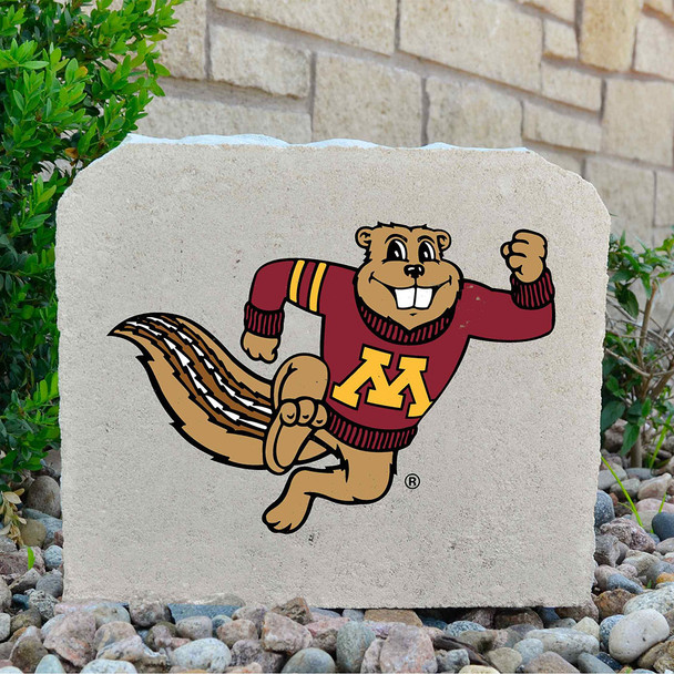 Minnesota Golden Gophers Decorative Stone Goldy Running - Medium | Stoneworx2 | MINN-11