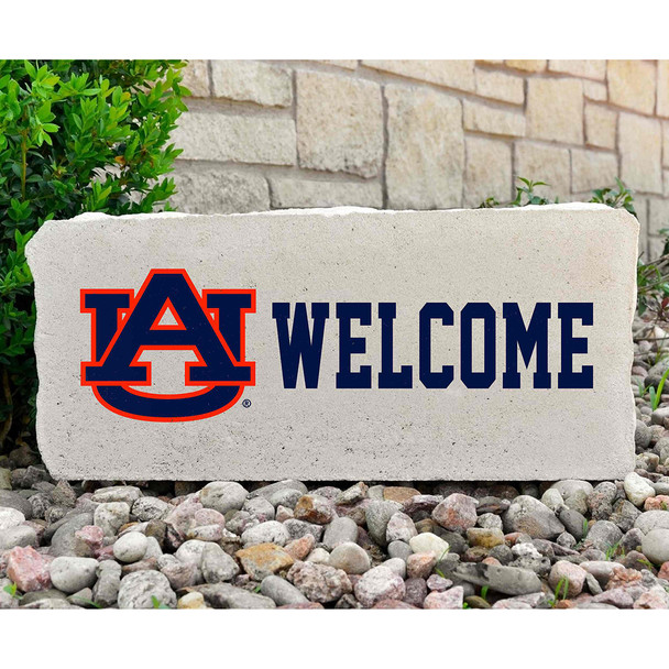 Auburn Tigers Decorative Stone  Welcome - Large | Stoneworx2 | AUB-2