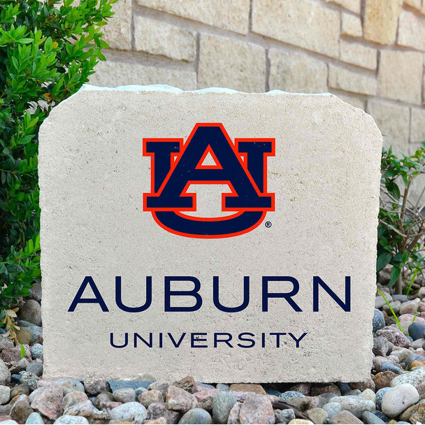 Auburn Tigers Decorative Stone Logo over AU - Medium  | Stoneworx2 | AUB-9