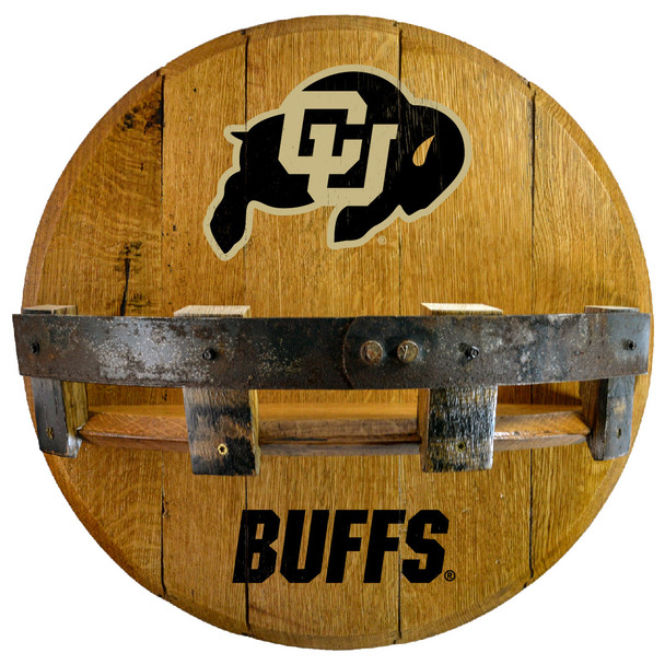 Colorado Buffaloes Oak Barrel Shelf | Greenstones | BTS-CU-01 Colorado Buffaloes Oak Barrel Shelf | Greenstones | BTS-CU-01