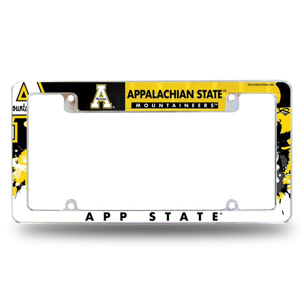 Appalachian State Mountaineers Primary Chrome License Plate Frame | Rico Industries | AFC130501T