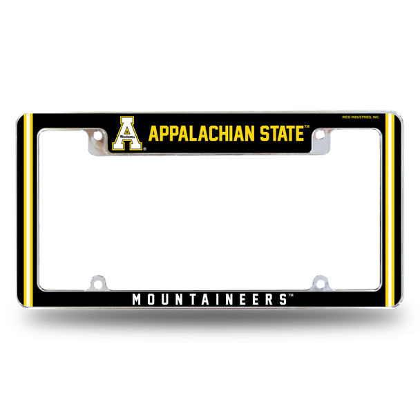 Appalachian State Mountaineers Classic Chrome License Plate Frame | Rico Industries | AFC130510T