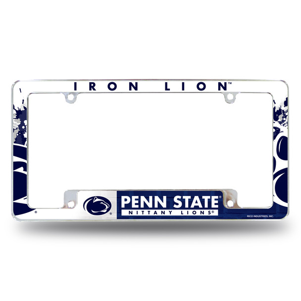 Penn State Nittany Lions Primary Chrome License Plate Frame | Rico Industries | AFC210201B Penn State Nittany Lions Primary Chrome License Plate Frame | Rico Industries | AFC210201B