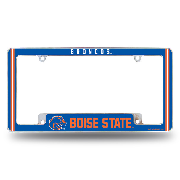 Boise State Broncos Classic Chrome License Plate Frame | Rico Industries | AFC490710B Boise State Broncos Classic Chrome License Plate Frame | Rico Industries | AFC490710B