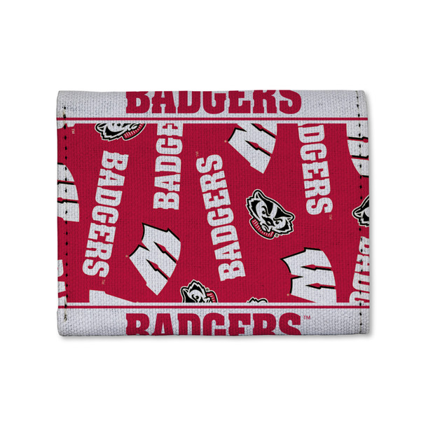 Wisconsin Badgers Canvas Trifold Wallet | Rico Industries | CTR450101