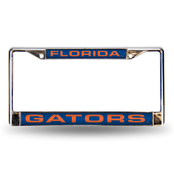 Florida Gators Blue Laser Cut Chrome Frame | Rico Industries | FCL100101 Florida Gators Blue Laser Cut Chrome Frame | Rico Industries | FCL100101