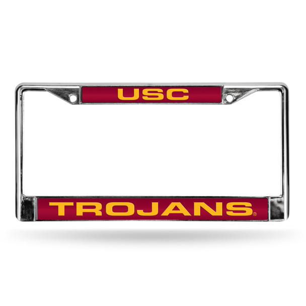 USC Trojans Standard Laser Cut Chrome Frame | Rico Industries | FCL290103