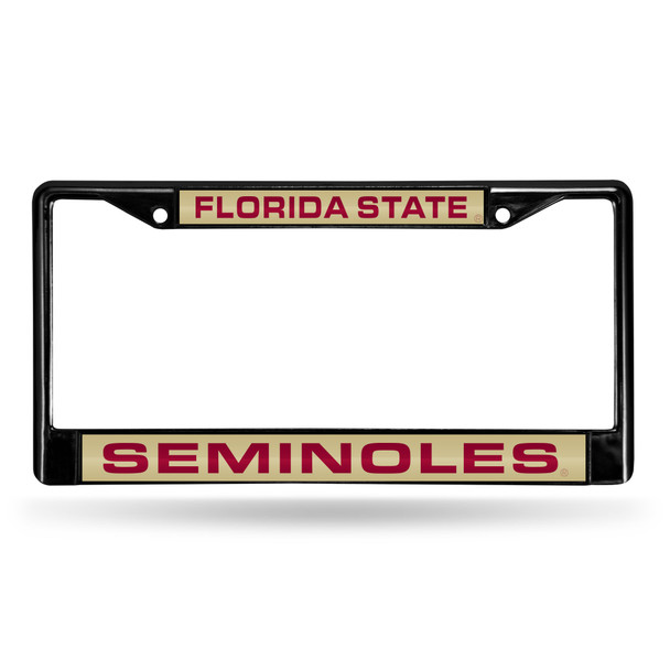 FSU Seminoles Black Laser Cut Chrome Frame | Rico Industries | FCLB100201 FSU Seminoles Black Laser Cut Chrome Frame | Rico Industries | FCLB100201