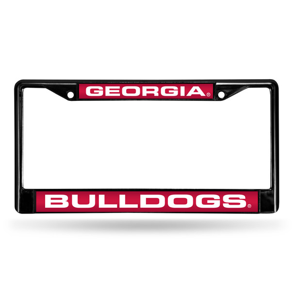 Georgia Bulldogs Black Laser Cut Chrome Frame | Rico Industries | FCLB110102 Georgia Bulldogs Black Laser Cut Chrome Frame | Rico Industries | FCLB110102
