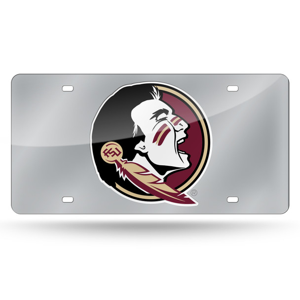 FSU Seminoles Silver Laser Cut Tag  | Rico Industries | LZS100204