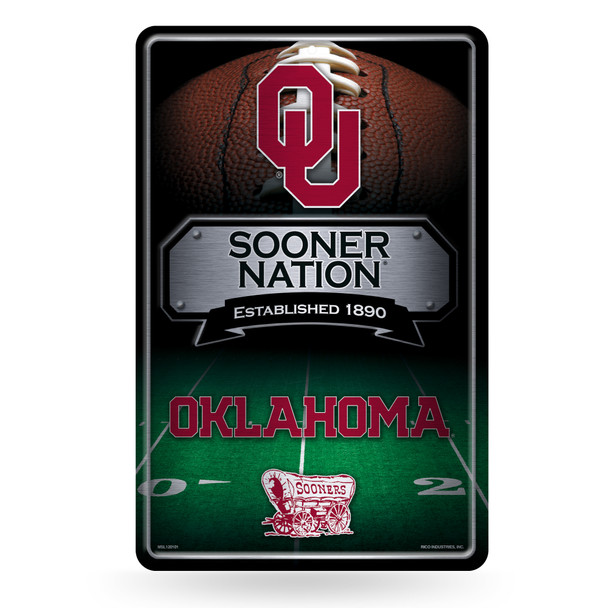Oklahoma Sooners metal home decor sign | Rico Industries | MSL230201