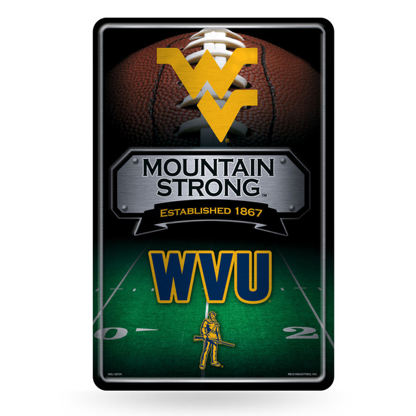 West Virginia Mountaineers metal home decor sign | Rico Industries | MSL280101