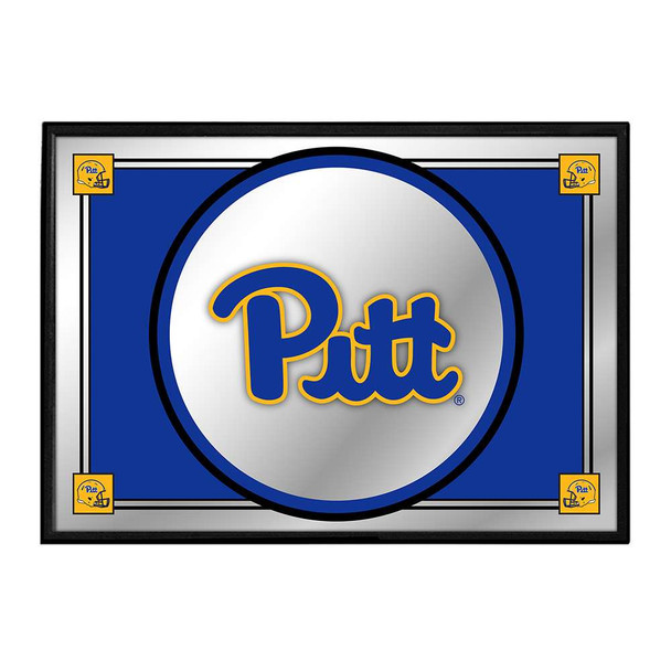 Pittsburgh Panthers: Team Spirit - Framed Mirrored Wall Sign - Royal | The Fan-Brand | NCPITT-265-02B Pittsburgh Panthers: Team Spirit - Framed Mirrored Wall Sign - Royal | The Fan-Brand | NCPITT-265-02B