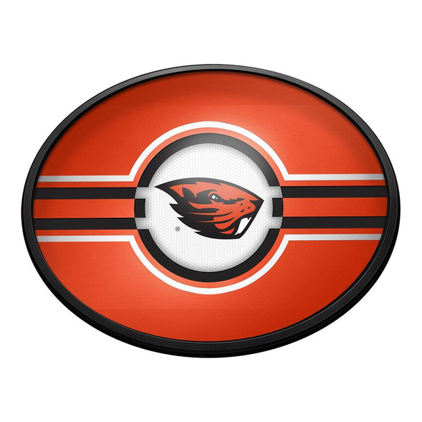 Oregon State Beavers: Oval Slimline Lighted Wall Sign - Orange | The Fan-Brand | NCORST-140-01A Oregon State Beavers: Oval Slimline Lighted Wall Sign - Orange | The Fan-Brand | NCORST-140-01A