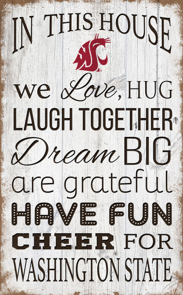 Washington State Cougars In This House Wall Art |FAN CREATIONS | C0976-Washington State Washington State Cougars In This House Wall Art |FAN CREATIONS | C0976-Washington State
