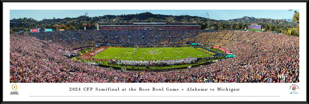 2024 Rose Bowl Game Panoramic Photo Standard Frame - Michigan Wolverines vs Alabama Crimson Tide  | Blakeway | ROSEK24F