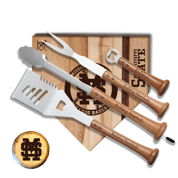 Mississippi State Bulldogs Grand Slam Combo BBQ Set | Baseball BBQ | GRTLSTGSMSB_660251908304