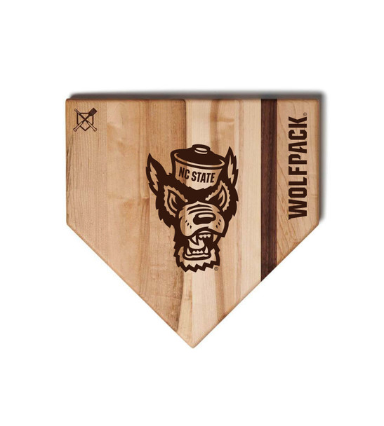 NC State Wolfpack Home Plate Cutting Board  | Baseball BBQ | GRTLHPCB12NCSWP_647625223294