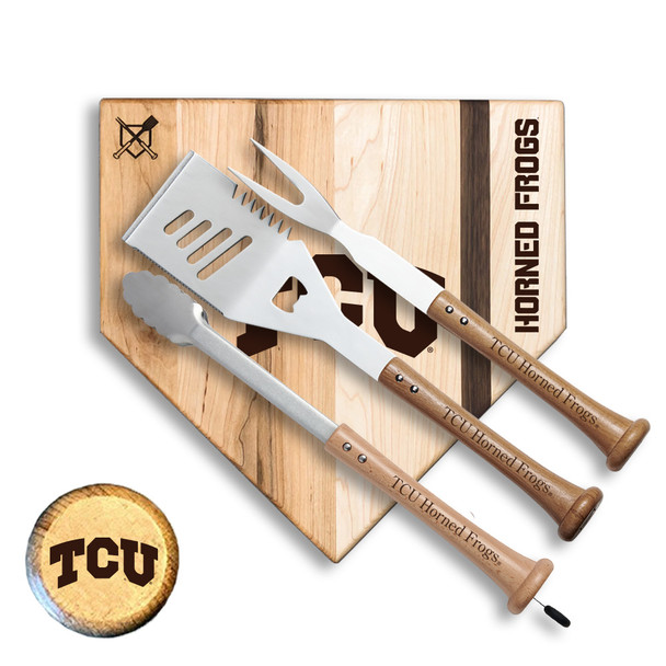 TCU Horned Frogs Silver Slugger Combo BBQ Set | Baseball BBQ | GRTLSTSSTCUHF