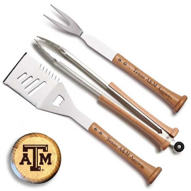 Texas A&M Aggies TRIPLE PLAY Combo BBQ Set | Baseball BBQ | GRTLSTTPTAMA_660251694498
