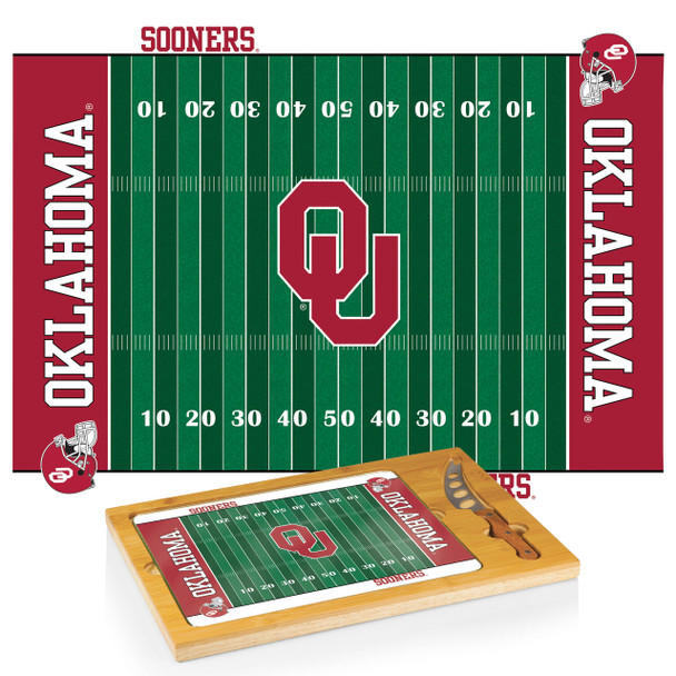 Oklahoma Sooners Icon Cheese Tray | Picnic Time | 910-00-505-454-0