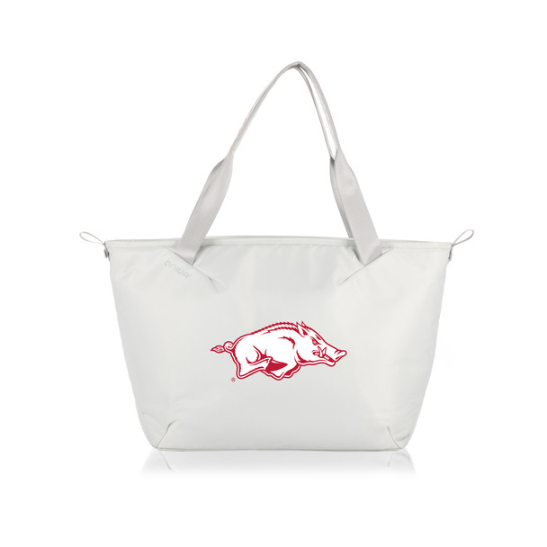 Arkansas Razorbacks Eco-Friendly Cooler Tote Bag - White | Picnic Time | 516-01-133-036-0 Arkansas Razorbacks Eco-Friendly Cooler Tote Bag - White | Picnic Time | 516-01-133-036-0