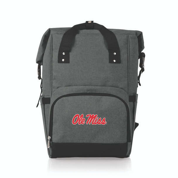 Mississippi Rebels On The Go Roll-Top Backpack Cooler | Picnic Time | 616-00-105-376-0 Mississippi Rebels On The Go Roll-Top Backpack Cooler | Picnic Time | 616-00-105-376-0