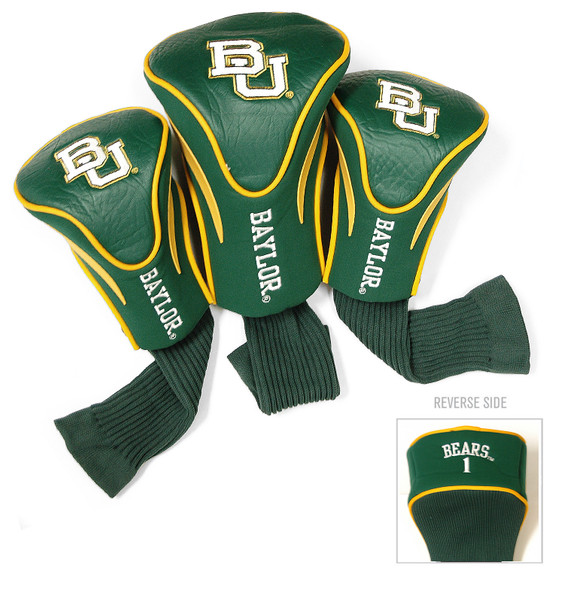 Baylor Bears 3 Pack Embroidered Contour Golf Headcovers | Team Golf |46994