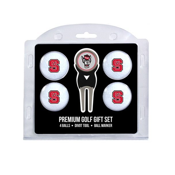 NC State Wolfpack 4 Golf Balls And Divot Tool Gift Set | Team Golf |22606