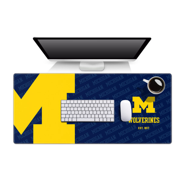 Michigan Wolverines Logo Series Desk Pad |Stadium Views | 1900423 Michigan Wolverines Logo Series Desk Pad |Stadium Views | 1900423