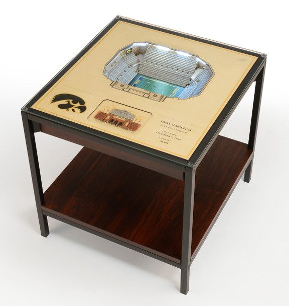 Iowa Hawkeyes 25-Layer StadiumViews End Table | Stadium Views | 9026129