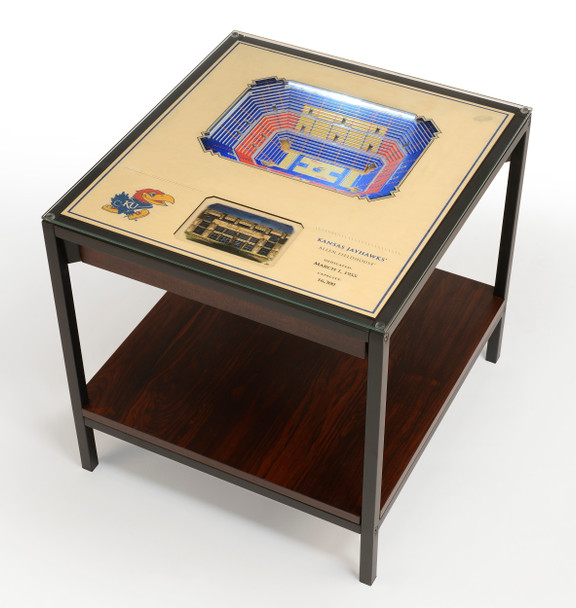 Kansas Jayhawks 25-Layer StadiumViews Lighted End Table | Stadium Views | 7010311