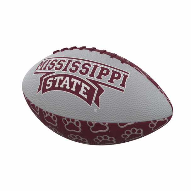 Mississippi State Bulldogs Repeating Mini-Size Rubber Football| Logo Brands |LGC177-93MR-3