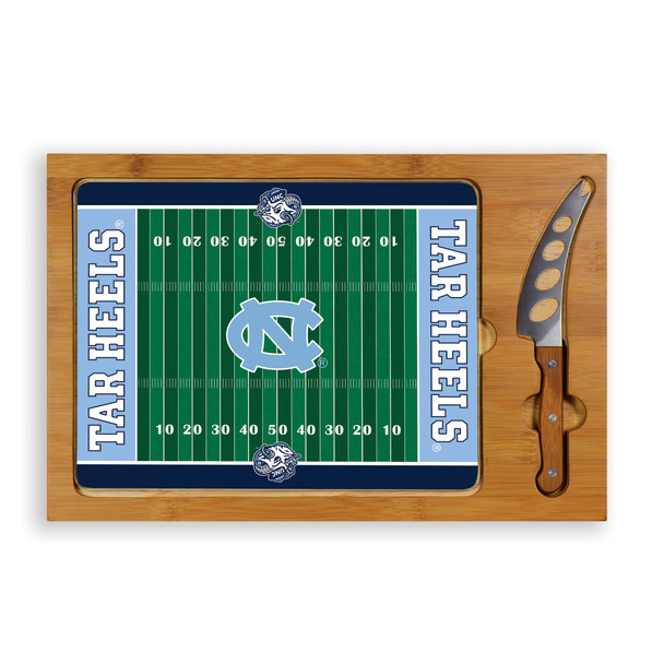 North Carolina Tar Heels Icon Glass Top Cutting Board & Knife Set | Picnic Time | 910-00-505-414-0