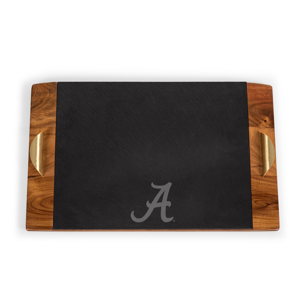 Alabama Crimson Tide Covina Acacia and Slate Serving Tray | Picnic Time | 957-07-512-003-0 Alabama Crimson Tide Covina Acacia and Slate Serving Tray | Picnic Time | 957-07-512-003-0