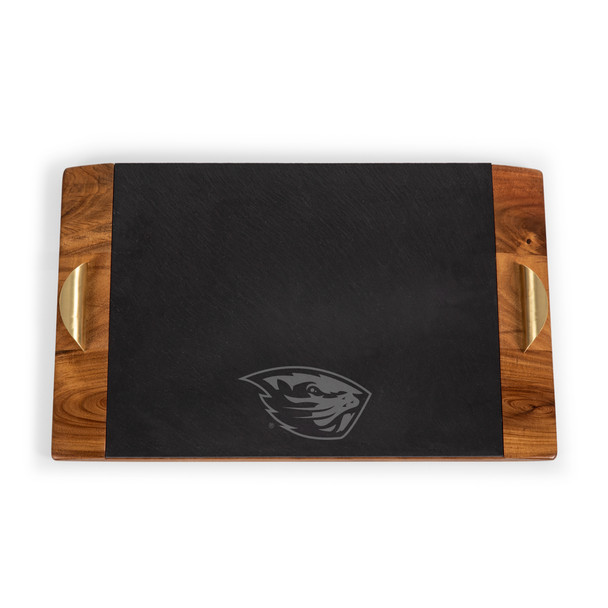 Oregon State Beavers Covina Acacia and Slate Serving Tray | Picnic Time | 957-07-512-483-0
