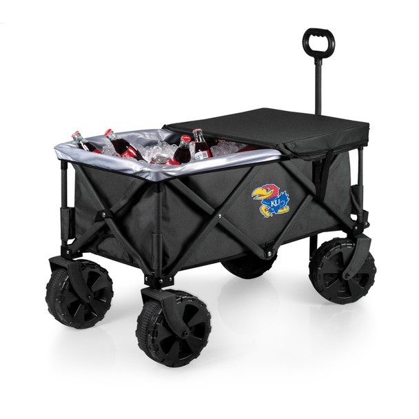 Kansas Jayhawks Adventure Wagon Elite All-Terrain Portable Utility Wagon | Picnic Time | 741-85-679-244-0