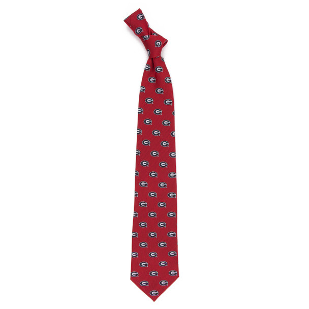 Georgia Bulldogs Echo Woven Silk Tie | Eagles Wings | 10611