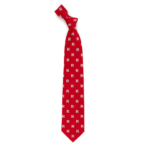 Rutgers Scarlet Knights Echo Woven Silk Tie | Eagles Wings | 10638